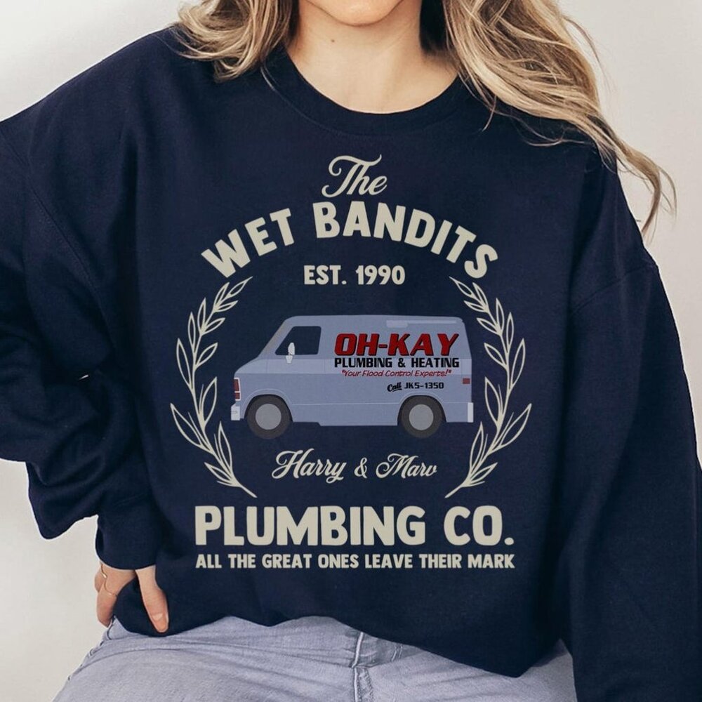 Home Alone Christmas Sweatshirt, The Wet Bandits, Christmas Movie Harry Marv tee